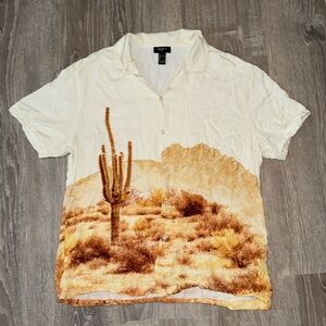 Men’s Patterned Button Down Top